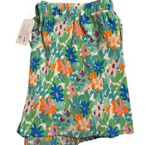 Floral Pleated Skirt